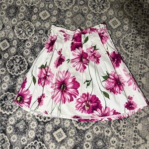 Women Pleated Roz & Ali Pink Floral A-Line Skirt